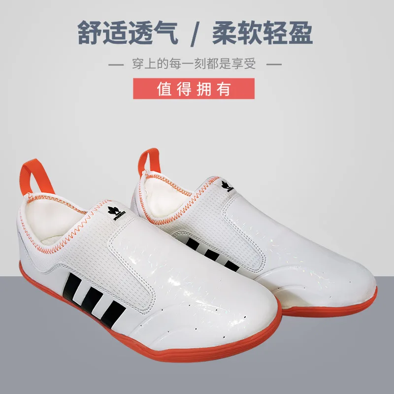 

New Style sangmoodo Orange Work Taekwondo Shoes Adult Children Anti-slip Breathable Lightweight Rubber Bottom Training Shoes