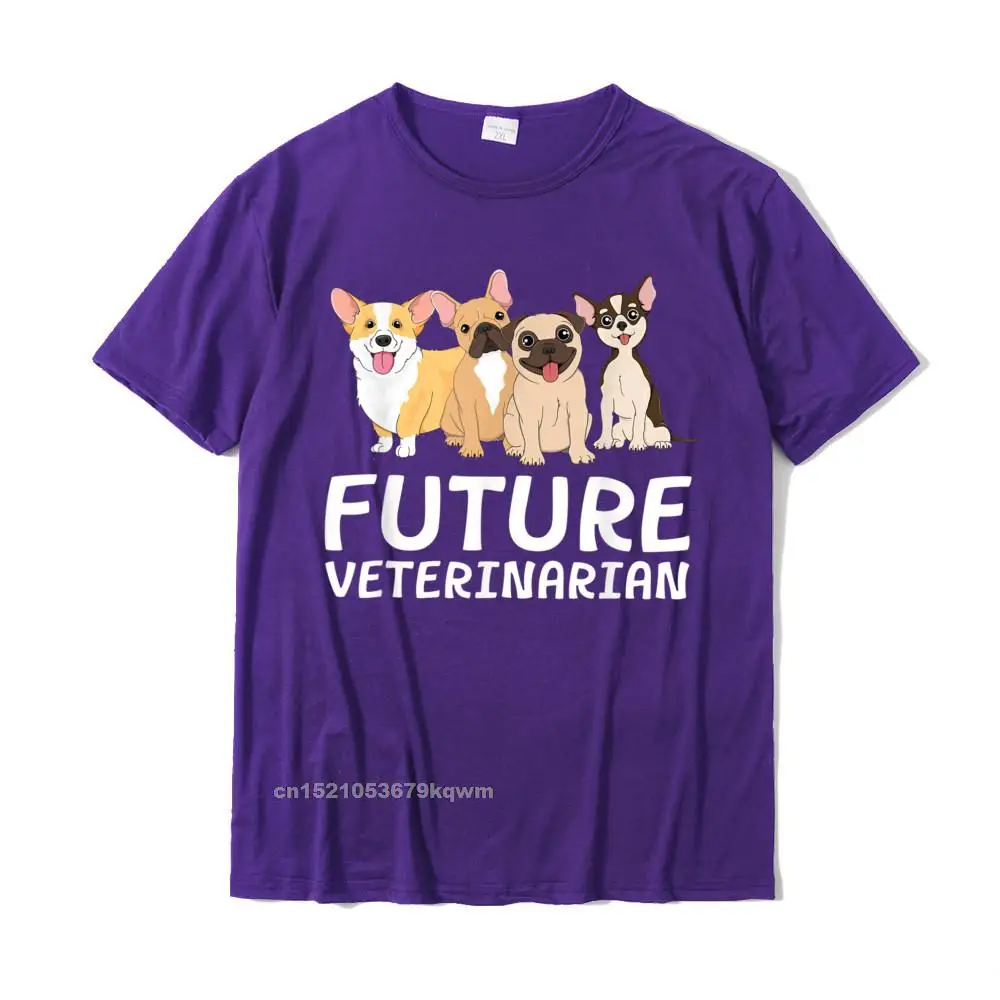 Custom Tops & Tees 2021 Hot Sale Short Sleeve Adult Tshirts TpicOriginaltitle Leisure Summer/Fall Tshirts O Neck Future Veterinarian Vet Tech Student Graduation Dogtor Dog T-Shirt__3366 purple