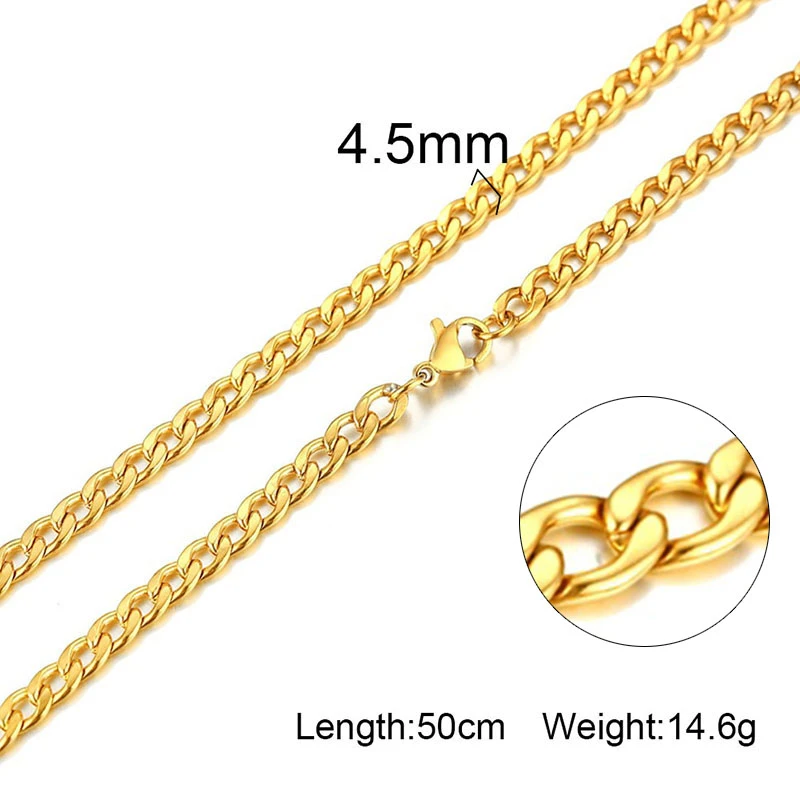 gold pendant for women Minimalist Gold Color Choker Necklaces for Women Anti Allergy Stainless Steel Cuban Singapore Snake Box Figaro Chain Jewelry emerald pendant Necklaces & Pendants