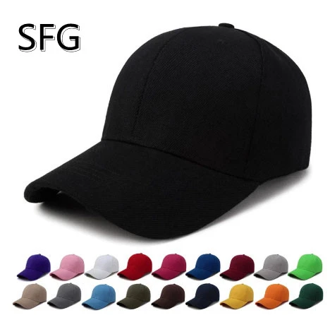 Solid Simple Baseball Cap Men Women Summer Cotton Sunhat Unisex Outdoor Sports Snapback Running Fishing Travelling Baseball Hat red dad cap