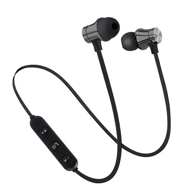 10 шт./партия магнитные беспроводные Bluetooth наушники стерео спортивные водонепроницаемые наушники Беспроводная гарнитура с микрофоном для IPhone 7 samsung - Цвет: Черный