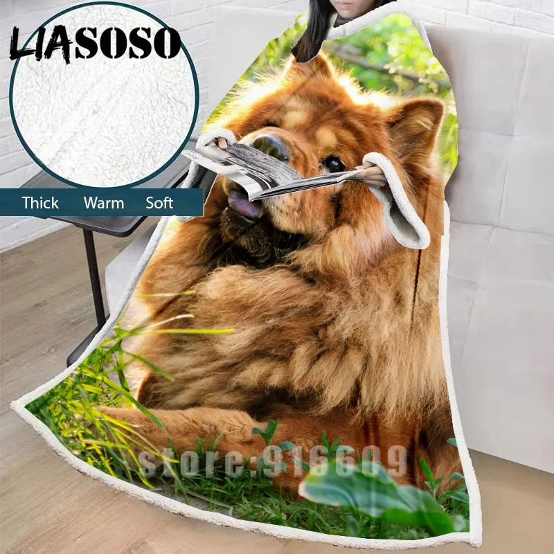 6 LIASOSO зимнее «ленивое» одеяло с 3D принтом в виде собаки, одеяло с рукавами, семейное одеяло, мягкое теплое одеяло, покрывало, одеяло, накидка - Цвет: 6