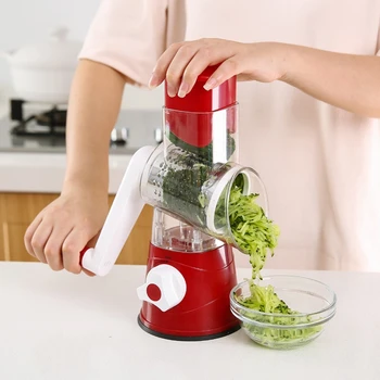 

3 In1Manual Vegetable Cutter Slicer Multifunctional Round Mandoline Slicer Potato Cheese Kitchen Gadgets Kitchen Accessories