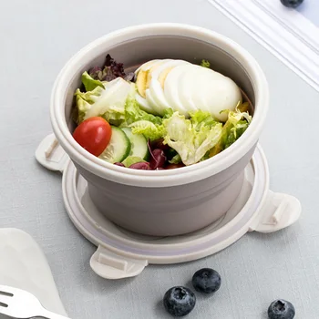 

Food-grade Silicone Meal Bowl Student Lunch Box Picnic Microwave Safe Home Carrying Office Container Cup Portable Folding