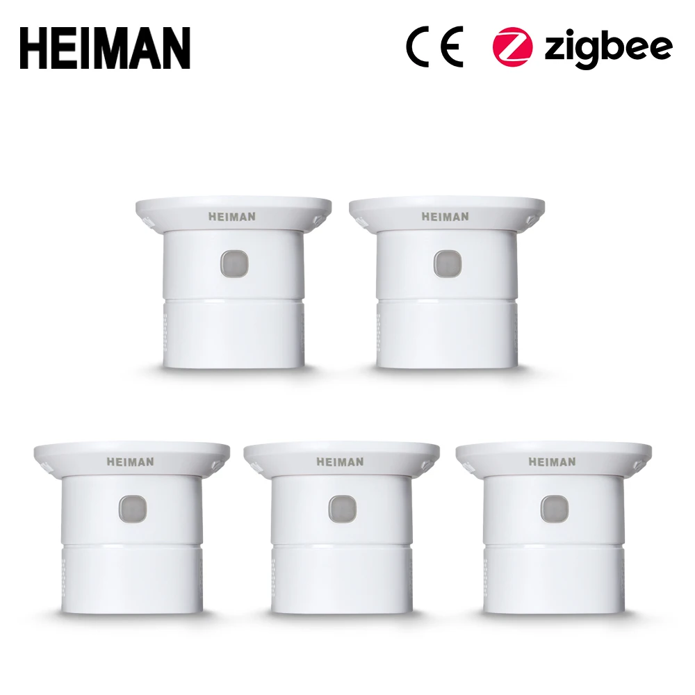 5pcs HEIMAN Zigbee CO датчик детектор угарного газа Высокая чувствительность травления Предупреждение сигнализации работы умный дом - Цвет: 5pcs