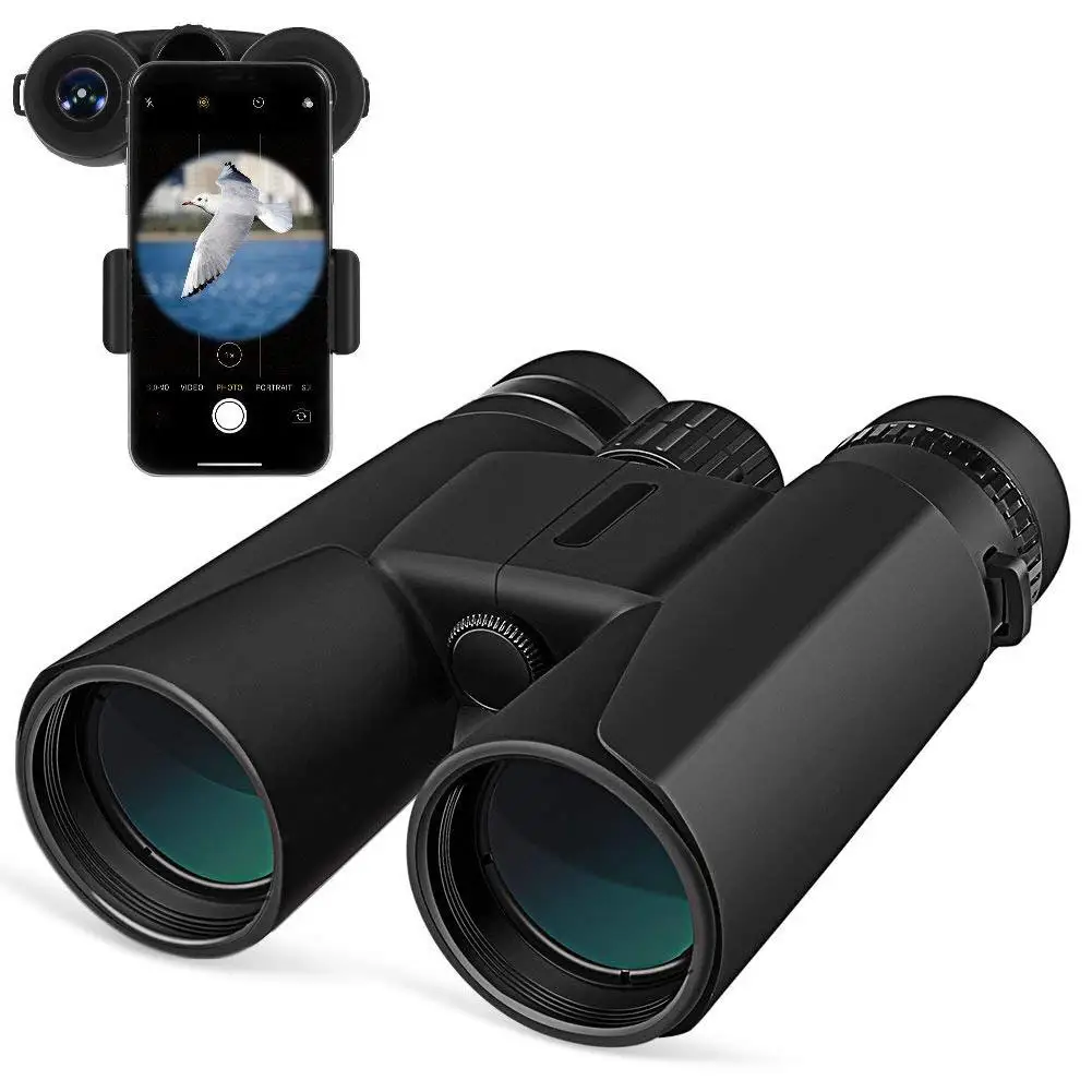 Yiwa 10x42 HD бинокль компактный бинокль для наблюдения за птицами, охоты, спортивных мероприятий, путешествий со смартфоном Соединительный зажим