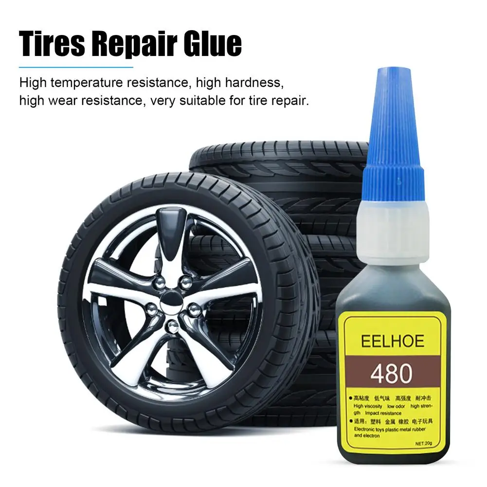 480 Super Sticky Glue Car Rubber Repair Tire Glue Mighty Black A