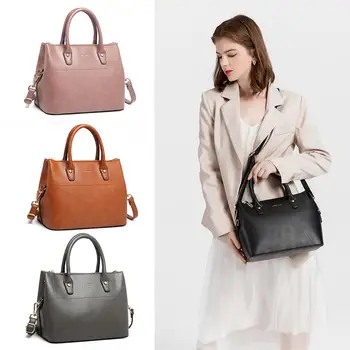 

Miss Lulu women Silk Scarf Shoulder Bag PU Pure color popular large-capacity handbag