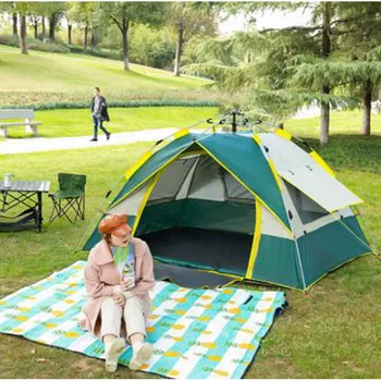 

Outdoor Automatic tent outdoor rainproof sunscreen 2 people single double camping wild camping tent beach awning