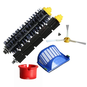 

6pcs Main Roller Side Brushes Filter Kit Mop Head Cleaning Tools For IRobot Roomba 600 Series Vacuum Cleaner Accessories