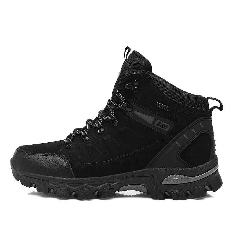 High-cut Waterproof Outdoor Mountain Boots for Women Men's Lightweight Military Tactical Shoes Anti-slippery Hiking Shoes - Цвет: ZF8019BlackMen