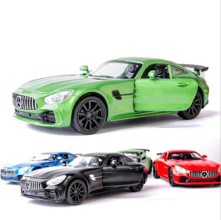 1:32 Масштаб mercedes Модель гоночного автомобиля игрушка для Benz AMG GTR спортивный