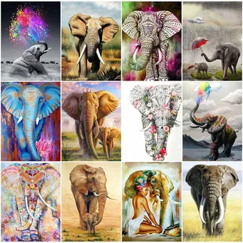 

35/45/50/70 diamond painting 5D Full Square embroidery mosaic Cross Animal Elephant DIY Wall Sticker home Decoration festival