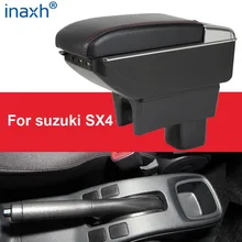 Accoudoir de voiture pour SUZUKI SX4, boîte de rangement de pièces intérieures, cendrier, accessoires de voiture, USB