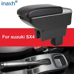 Reposabrazos Interior para SUZUKI SX4, caja de almacenamiento para Reposabrazos de coche, accesorios de coche, detalles interiores, USB