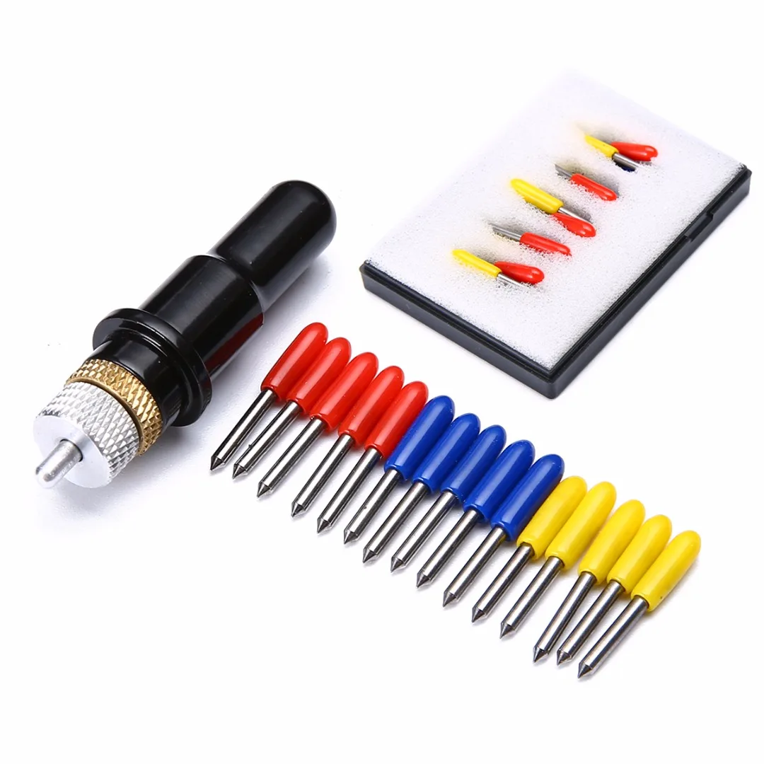 

15Pcs 30/45/60 Degree Mixed Degree Blades + Holder For Roland Vinyl Cutter For Machine Tools Accessories