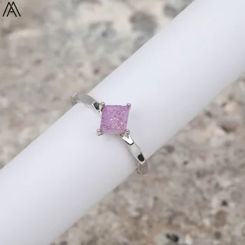 

5PCS/Lot Natural Druzy Drusy Rhombus Beads Silvery Rings Women Geode Agates Adjustable Rings Bohemia Summer Jewelry HS-62AMAB