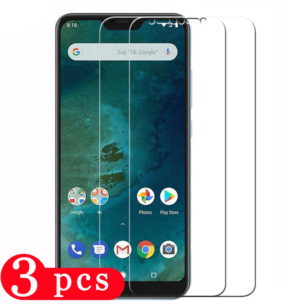 Закаленное стекло для xiaomi mi A2 lite 3 шт. защита экрана телефона A3 защитная пленка на