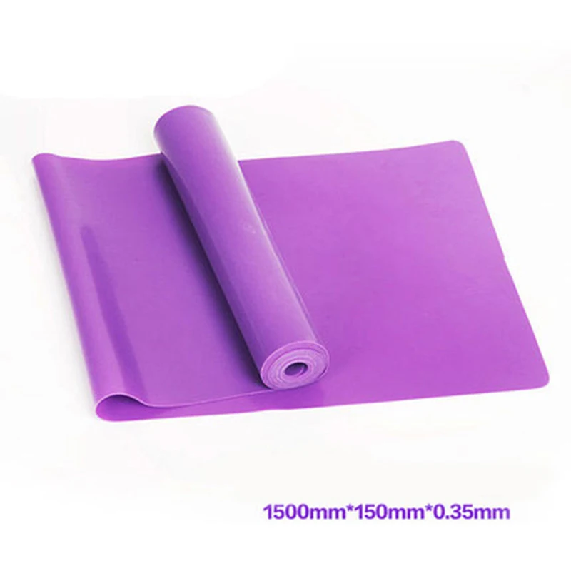 purple TPE Pull belt eco-friendly pull piece Yoga elasticband belt elastic bands for fitness resistance bands exercise band power band - Цвет: purple