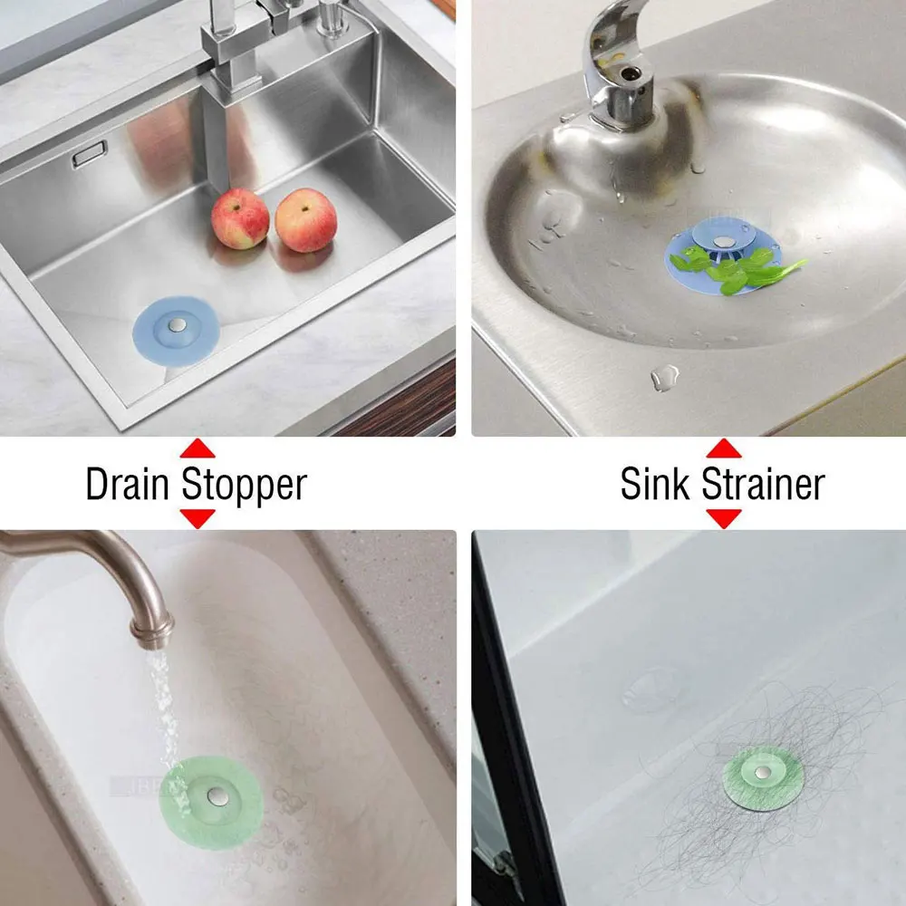 Силиконовый Фильтр для кухни и ванной комнаты, прочный фильтр для умывальника, канализационный дезодорант, заглушка для ванной