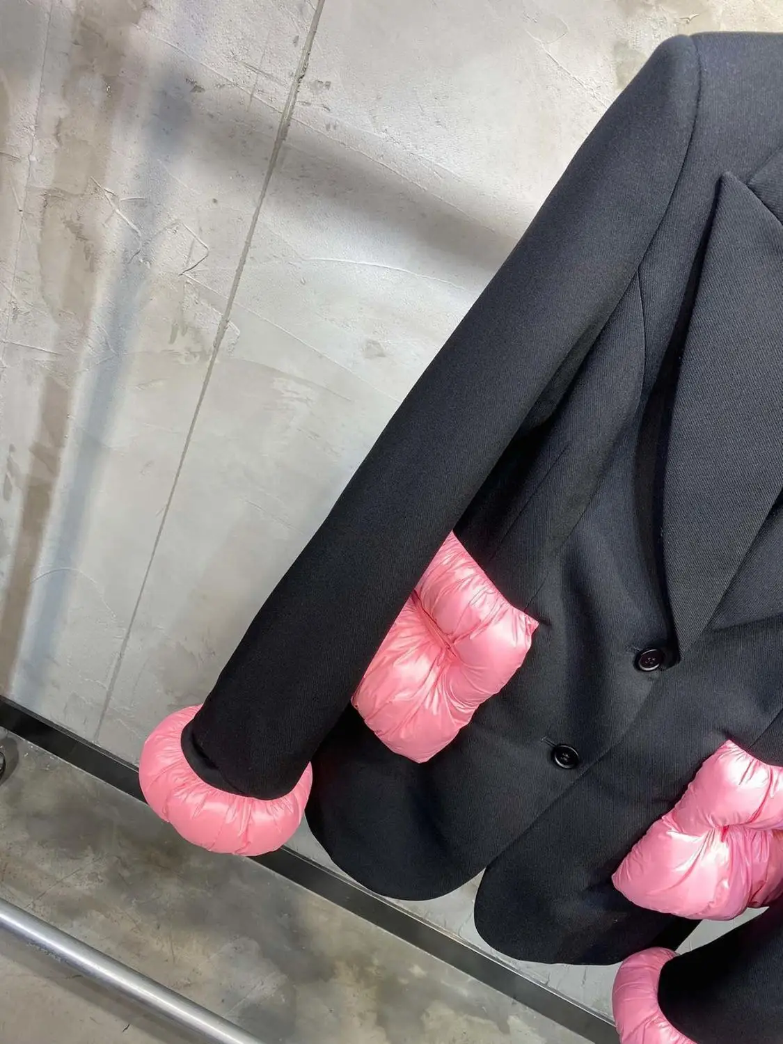 2019FW высокого качества для женщин, из кусков, пиджак женский Роскошная верхняя одежда кожаная куртка для Женская куртка ddxgz2