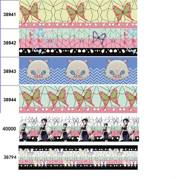 

Free shipping 50 yard per size cartoon ribbon printed grosgrain ribbon 38794