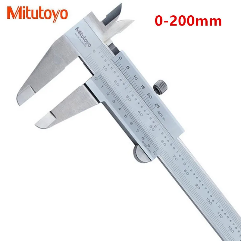 Mitutoyo штангенциркуль 0-150 0-200 0-300 0,02 прецизионный микрометр измерительный из нержавеющей стали инструменты Mitutoyo прибор измерение - Цвет: 200mm