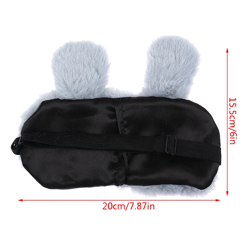 1Pcs Cartoon Plush Sleeping Mask Cover Cute Rabbit Bear Eye Cover Sleep Mask Eyeshade Relax Mask For Travel Home 6