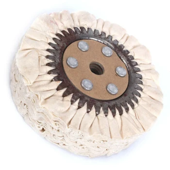 

150mm Cotton Airway Buffing Wheel Metal Polishing Wheel 66Ply For Bench Grinder