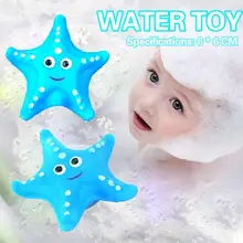 1pc słodkie zwierzaki rozgwiazda zabawki do kąpieli pływanie wody miękkie gumowe Float wycisnąć dźwięk piskliwy zabawki kąpielowe dla dziecka prezenty dla dzieci Y4m0 tanie tanio Dongzhur CN (pochodzenie) 25-36m Z tworzywa sztucznego Other Unosząca się zabawka do rozwoju umiejętności kognitywnych
