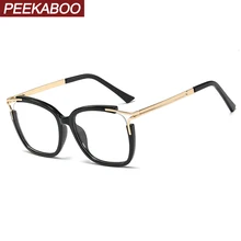 Peekaboo квадратная оправа для очков женские прозрачные леопардовые полуметаллические большие полуоправы очки по рецепту женские подарочные товары