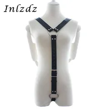 Мужское нижнее белье нагрудный ремень мужской черный кожаный Y боди нагрудный ремень Регулируемый стринги комбинезон на бретелях необычный в готическом стиле Пояс Костюм