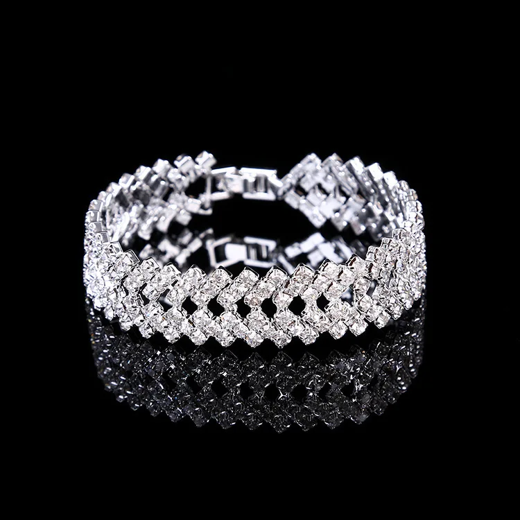Women's Crystal Bridal Bracelet Jewelry