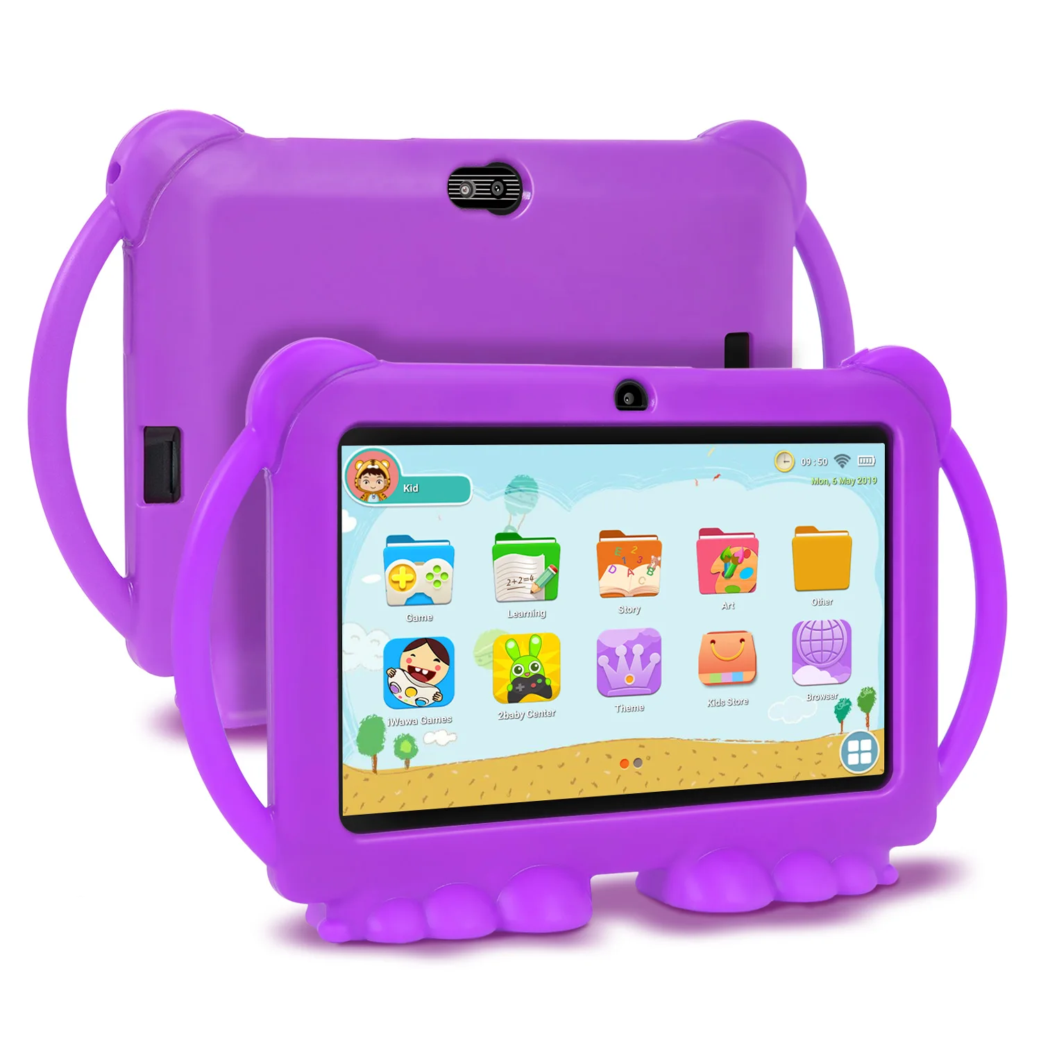Xgody Tablette Educative Et D Apprentissage Pour Les Enfants 7 Pouces Avec Ecran Hd Boitier En Silicone Charge Par Usb Quad Core 1 Go De Ram 16 Go De Rom Cadeau Pour