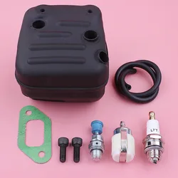 Silenciador do escape parafuso junta para husqvarna 357 359 357xp linha de filtro combustível válvula de descompressão vela ignição motosserra substituir parte