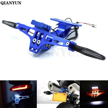 

Universal motorcycle adjustable license plate bracket with LED indicator For Triumph SPEED TRIPLE DAYTONA 955i SPEED FOUR TT 600