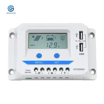 

EPEVER Solar Charge Controller 10A 12V/24V Auto CE ROHS Double USB Charge Ports PWM Solar Power Charge Lighting Controller