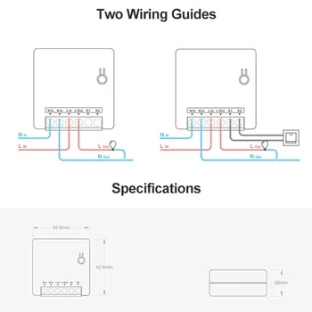 

Mini Wifi Intelligent Dual Control Switch APP Remote Control Smart Switch MDJ998