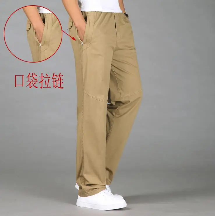 Pop Vogue мужские брюки карго VogueCotton Мульти Карманы спортивные брюки Pantalon Hombre мужские тренировочные брюки прямые брюки Размер 6XL - Цвет: 2020 hkaki