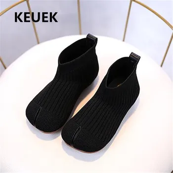 

New Children Socks shoes Autumn Kids Stretch Flight Baby Toddler Flat Breathable Girls Ankle Boots Princess Breathable 02B