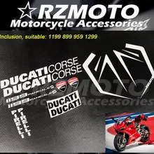 Пригодный для поездок на мотоцикле DUCATI 899 1199 959 1299 R S PANIGALE поездок на мотоцикле DUCATI CORSE мотоцикл наклейкой с лого деколью Pad обтекатель цветное DIY RZMOTO