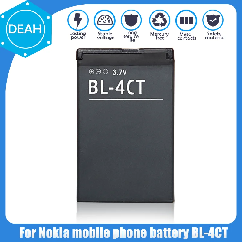 Сменный аккумулятор BL4CT BL 4CT 1 шт. BL-4CT для Nokia 5630 5300XM 6730C 7212C 7210C 7310C 7230 X3-00 2720F 6702S |