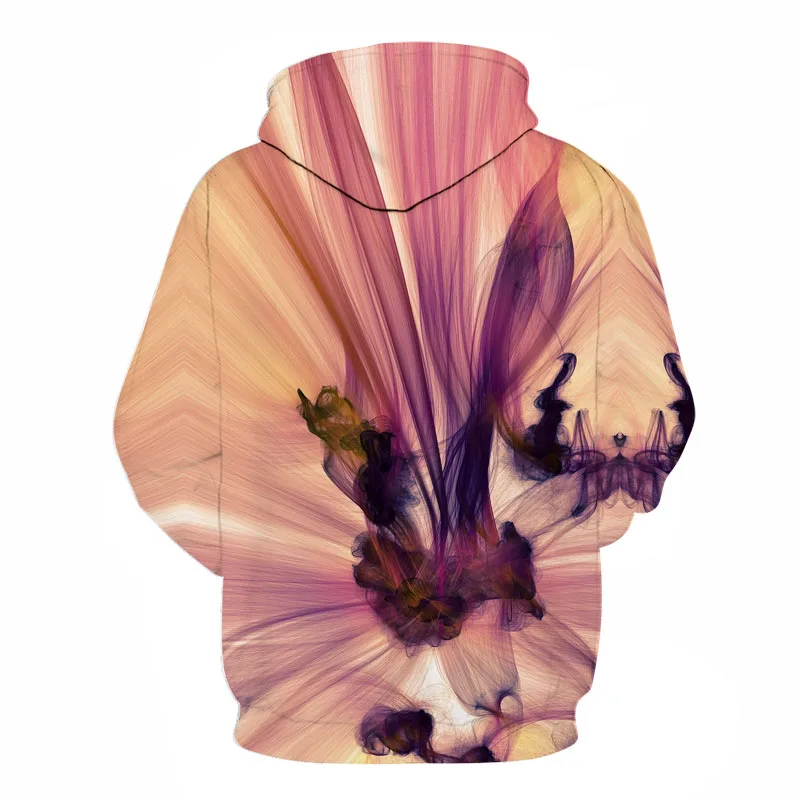 Black white smog 3D digital printing hoodie autumn latest Men Women casual long-sleeved pocket hooded sweatshirt Asian size