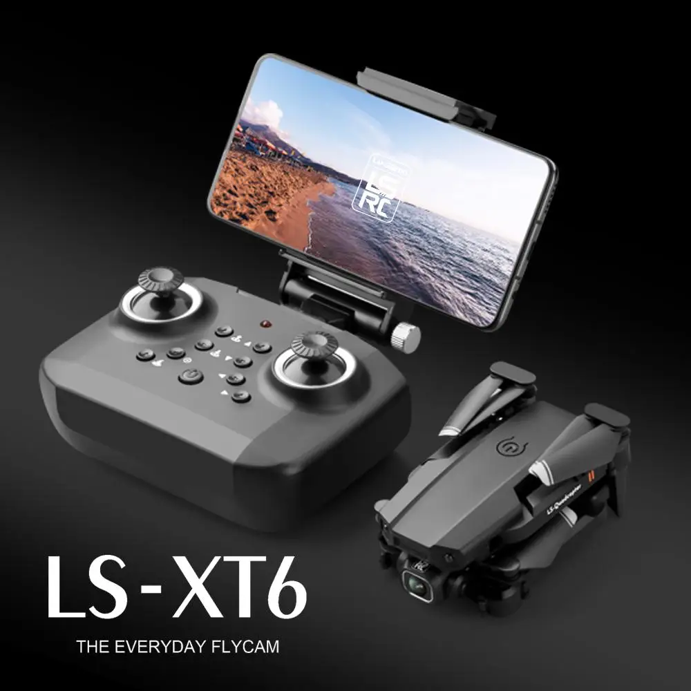 LS XT6 Mini RC Drone 4K 1080P HD Двойная камера Wi Fi FPV давление воздуха удержание высоты