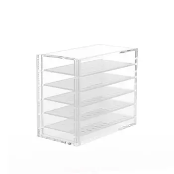 

5 Layers Clear Eyelash Storage Box Makeup Organizer False Eyelashes Glue Pallet Holders Extension Tool