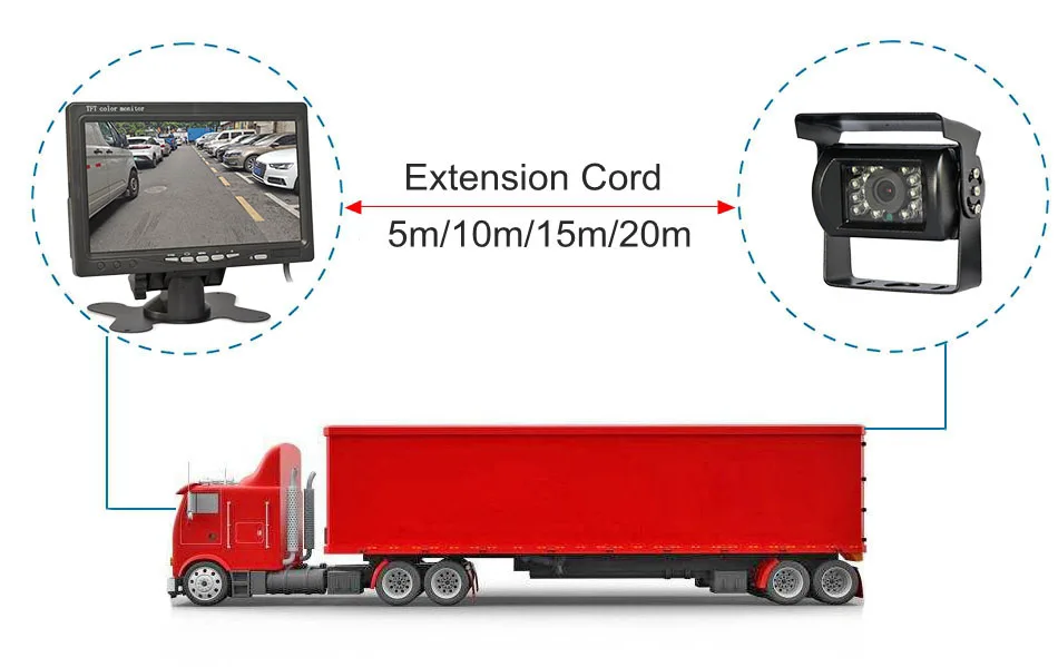 visão noturna ccd carro backup ônibus led