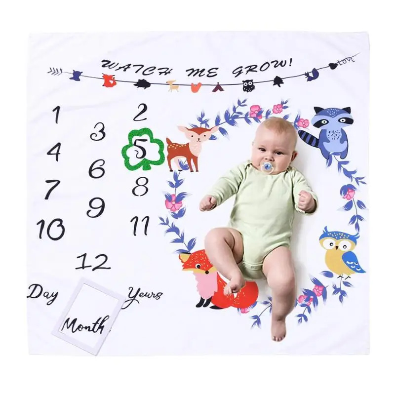 Детское одеяло с рисунком лисы, венок, коляска для фотосъемки, пеленание, обертывание, банные полотенца для новорожденных, венок, стойка с фоном, аксессуары