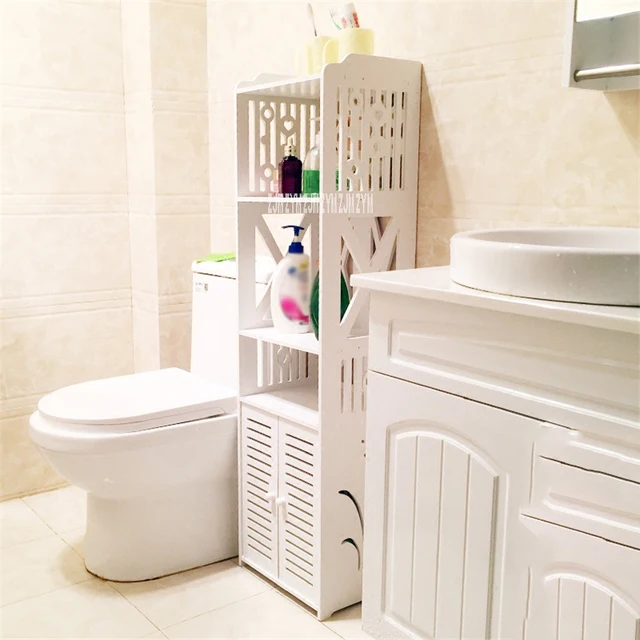 $US $33.12  512- 120 Waterproof PVC Foam Board Toilet Tissue Storage Rack Shelf Bathroom Storage Side Cabinet F