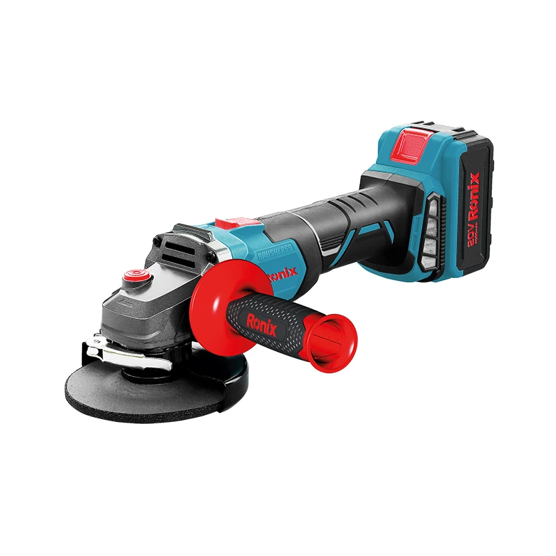 Ronix Newest Model 8901K 20V 4A 115mm power tools Cordless Brushless Mini Angle Grinder with Free BMC