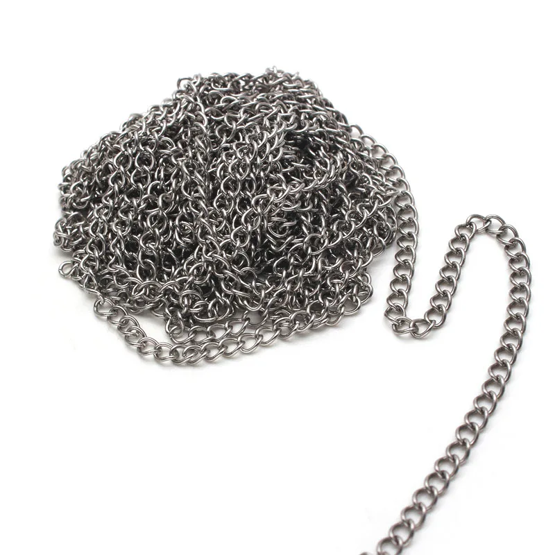 Цепь из нержавеющей стали для ожерелий звенья панцирной цепи 3 метра/9 8 Фута
